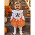 thumbnail image 5 of RUINIXCW Baby Girl Halloween Outfit Printed Long Sleeve Romper Tulle Skirt Headband, 5 of 8