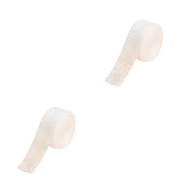 Ounissouiy Pantalones autoadhesivos bucal Hierro en el borde Acortar Reparación Vestido Faldas Costura Artesanía Accesorios Sastre Blanco Blanco 2m 2piezas