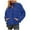 Blue, variant on UJNDER Women's Lightweight Oversized Long Sleeve Packable Jacket Warm Short Winter Jackets for Women Blue M