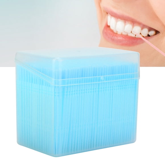 Cure-dents pour Soie Dentaire, Boîte de 1100 Pcs Cure-Dents Double Tête pour Nettoyage des Dents Dentek Soie Dentaire Soins Buccaux Cure-Dents pour Soie Dentaire