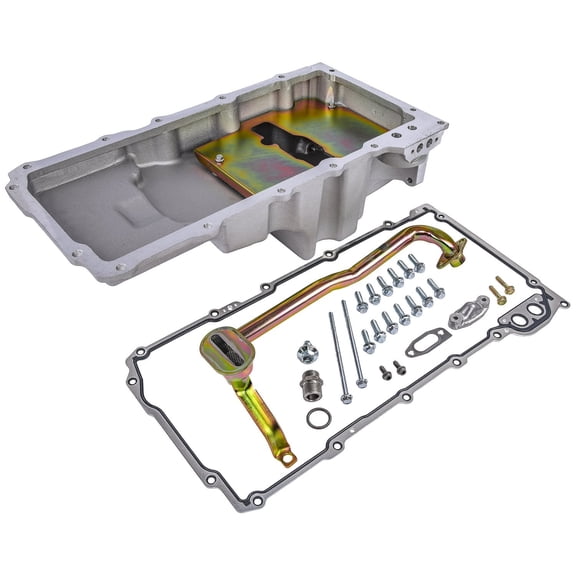 JEGS Retrofit Oil Pan for GM LS Series Engine Swaps [Natural Cast Aluminum]