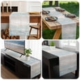 thumbnail image 6 of Blue Beige Farmhouse Table Runner 48 Inches Long, Vintage Wooden Striped Kitchen Coffee Dining Table Decoration for Home Party Birthday Wedding Home Decor 13x48 Inches, 6 of 8