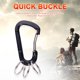 thumbnail image 2 of Hebilla de seguridad de aleación con 3 uds. De anillos, Clip para llavero, ganchos para colgar rápidos (negro) Tmvgtek excursión de campamento, 2 of 9