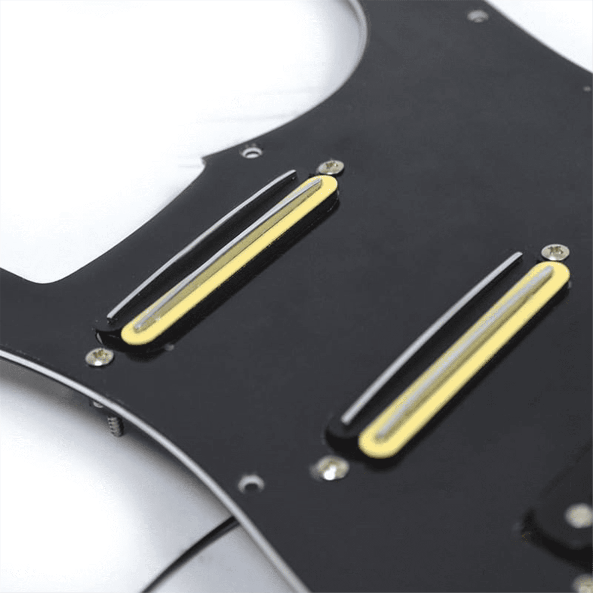 White 3 Ply Electric Guitar Humbucker Left Handed Pickguard Pickup with Singlecut Wiring Loaded Prewired Swith,1 x Electric Guitar Pickguard,White