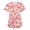 Hot Pink, variant on OIOLOYJM Scrub Tops for Women 2026 Casual V Neck Short-Sleeve Vintage Print Scrubs Breathable Soft Stretch T-Shirts Durable Shirts with Pockets Beige M