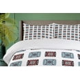 thumbnail image 4 of Ambesonne Batik Duvet Cover Set, Aztec Ethnic Squares Minimal, 2-Calking, Multicolor, 4 of 7