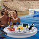 thumbnail image 5 of Inflatable Drink Holder, 8 Holes Floating Pool Bar, Drink Cup Holder Fruit Salad Buffet Pool Adult Accessories for Pool Beach Party Fun (Gray), 5 of 5