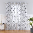 thumbnail image 2 of Sheer Curtains 54 Inch Length Gold, Leaf Embroidered Grommet Voile Drapes for Living Room, Bedroom, Window Treatments Semi Curtain Panels(Taupe, 52" W x 54" L, 2 Panels), 2 of 9