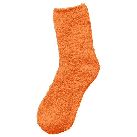 MVRLSH Solid Color Thickened Plush Winter Floor Sleeping Socks 1 Pair Fall Fashion Must Haves Orange A