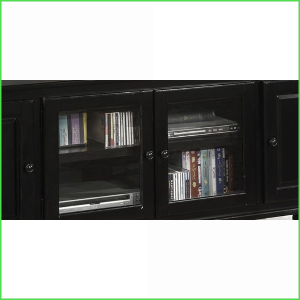 TV Furniture | Modern Black TV Stand with Storage | Fits 59” TVs | Black | TV Size Ranges 50-59 inches