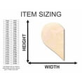 thumbnail image 2 of Unfinished Wood Cutout Craft Half Heart Shape up to 46" DIY Valentines day wedding shower 12" / 1/8", 2 of 3