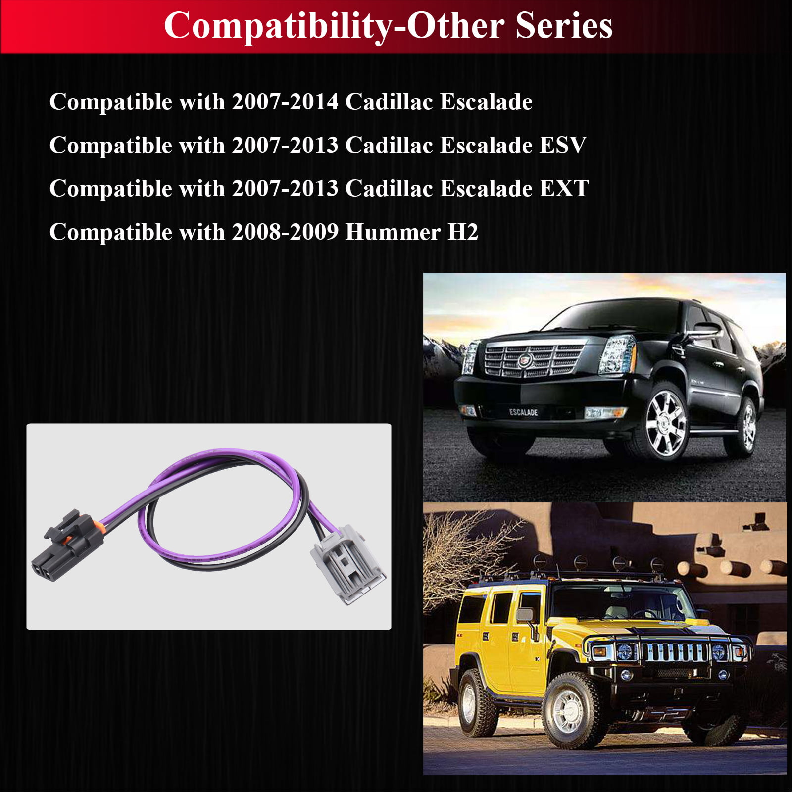 2008-2009 Hummer H2 15887352,22957044 Blower Motor Resistor Wiring Wire Harness 15-75221,1575221 Compatible with 2007-2014 GMC Sierra Yukon Xl Chevy Chevrolet Silverado 1500 2500 3500 Suburban Tahoe 