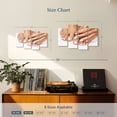 thumbnail image 3 of Elephant Stock Clean White Nails Wall Art - Horizontal Multi Panel Canvas - Lobby Wall Decor - Fashion And Beauty Multi Panel - Beige And Brown Decor - 30" x 18", 3 of 4