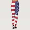 thumbnail image 3 of MKLEKYY Leggings deportivos para mujer, Día de la Independencia, estampado del 4 de julio, pantalones de cintura alta para yoga, correr, gimnasio, yoga, mallas de compresión, yoga, correr, fitness., 3 of 4