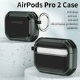 thumbnail image 2 of BPC Durable Full Body Cover for Airpods Pro 2 2nd Gen (2022), Wireless Charging Compatible, Lightweight Case with Key Ring Carabiner, 2 of 6