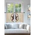 thumbnail image 4 of Texas Star Sheer Curtains 2 Panels Set Country Star Retro Background Lihgt Filtering Rod Pocket Voile Drape, Semi Sheer Window Curtains for Bedroom Living Room, 52"x54", 4 of 5