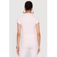 thumbnail image 4 of Women's Brushed Knit Short Sleeve Polo Top, 4 of 4