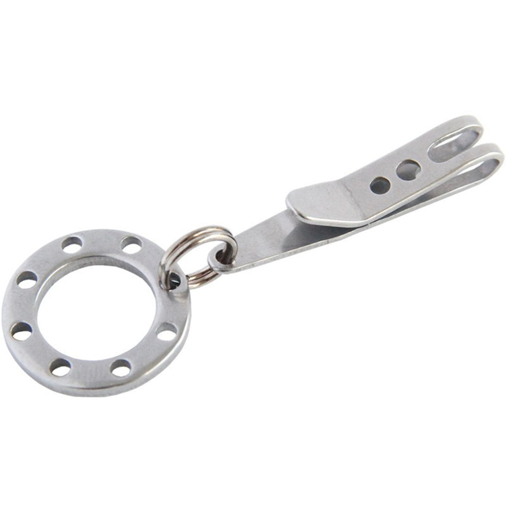 Stainless Steel Bag Waist Belt Hanging Clip Mini Metal Key Buckles Portable Clips Carabiner Outdoor Gadgets