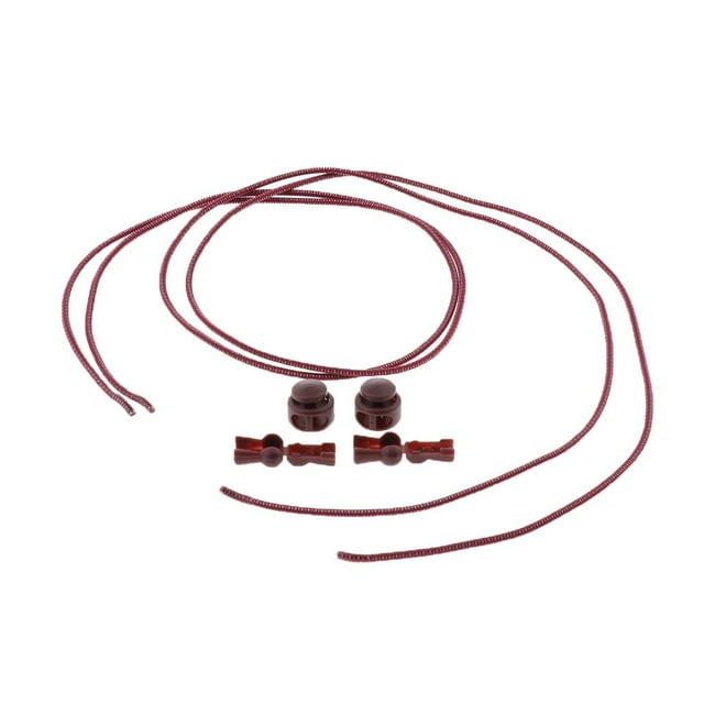 Cordones elásticos Hugo con Sujetadores y clips Vino rojo 100 cm