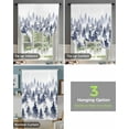 thumbnail image 4 of Navy Blue Forest Tie Up Curtains for Kitchen Bathroom Bedroom Windows 63 Inch Length, Modern Abstract Silhouette Art Balloon Drape Curtains Shade Rod Pocket Drapery Curtain Panel, 52"x45", 4 of 7