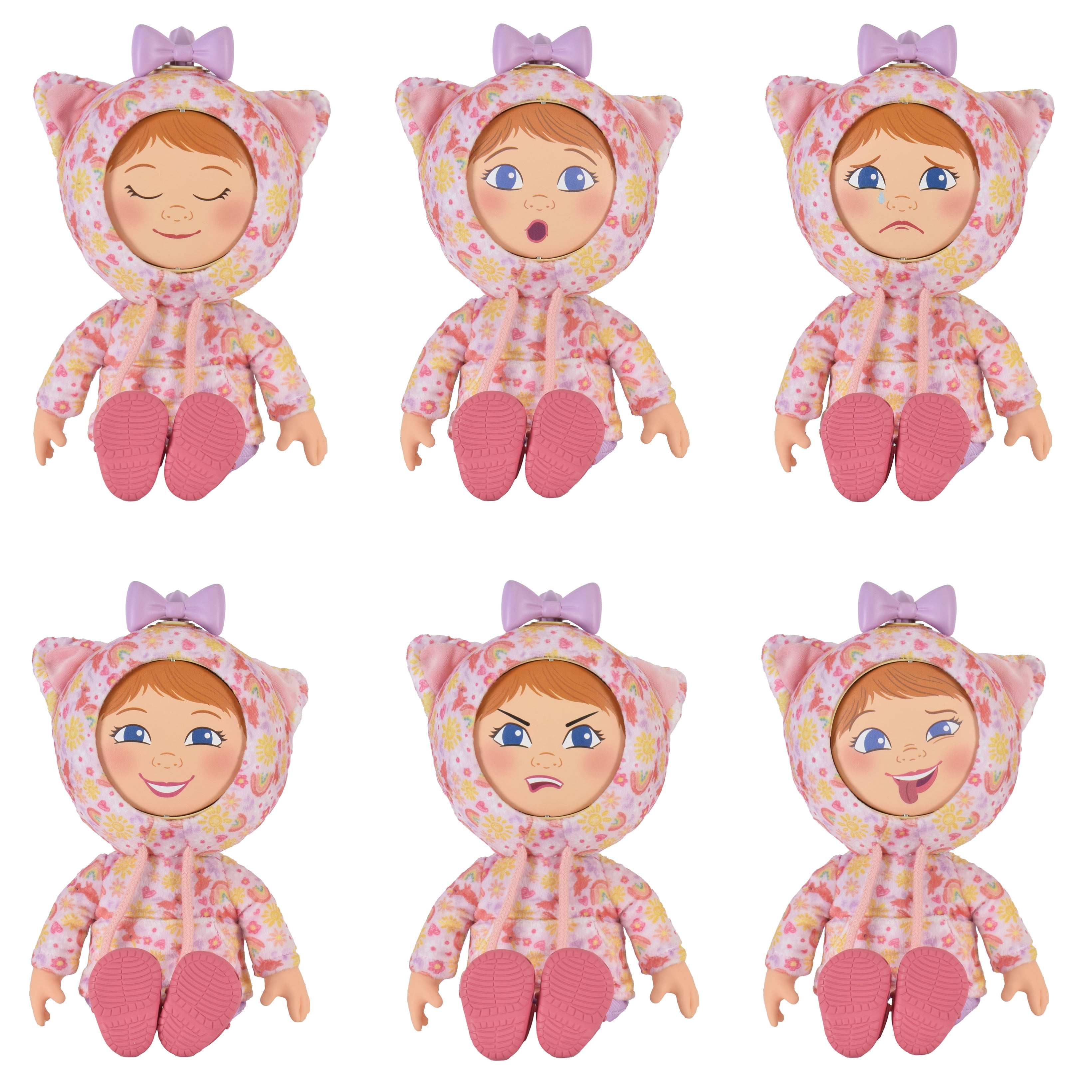 Moodles Zoey - 12 inch Doll with 6 Facial Expressions, Gift for Toddler and Kids, Ages 2+