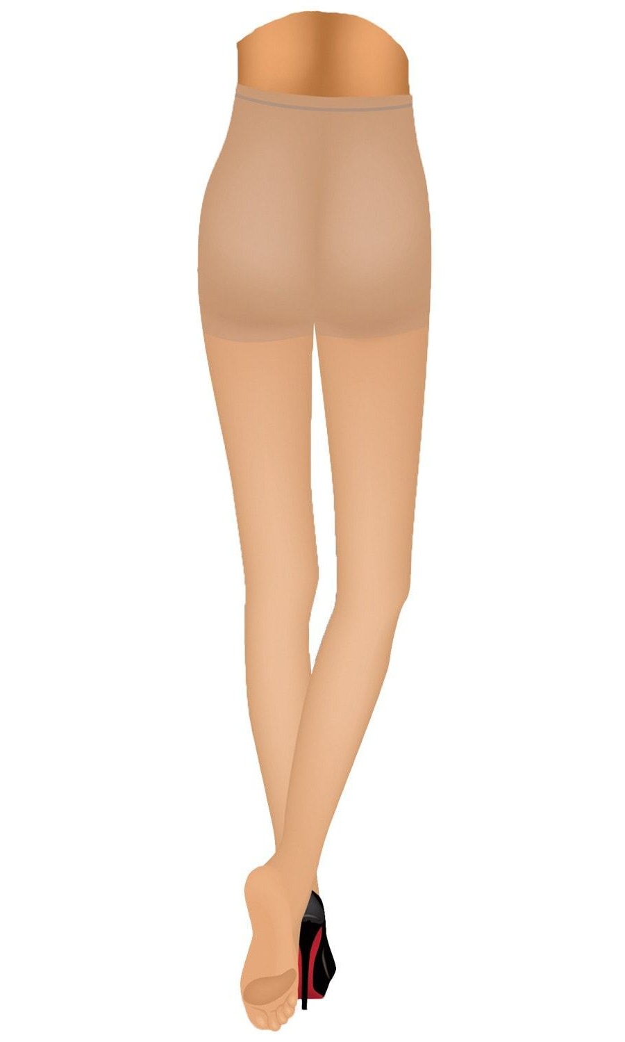 MeMoi Comfort Cushion Sheer Control Top Pantyhose Womens Female