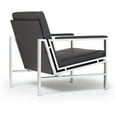 thumbnail image 3 of Studio Designs Home Atlas Bonded Leather and Metal Accent Chair in Black/Chrome, 3 of 7