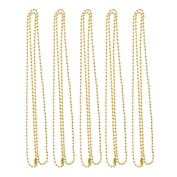 Collar de Cadena de Abalorios de Acero Inoxidable Sunnimix 2.4 Oro