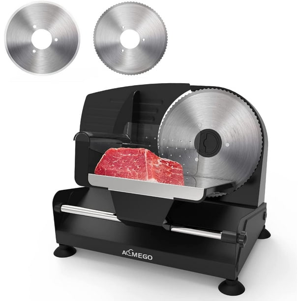 Electric Meat slicer for Home Use 200W, Aemego Food Slicer with