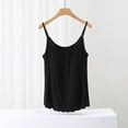 thumbnail image 3 of Scyoekwg Tank Tops for Women Sleeveless Cami Top with Built in Bras Shelf Bra Padded Shirt Casual Tank Tops Loose Comfy Camis (Black,L）, 3 of 5