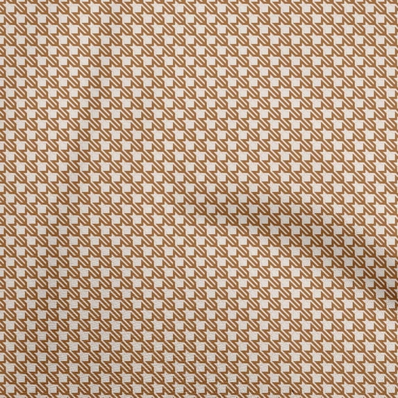 oneOone Silk Tabby Brown Fabric Houndstooth Sewing Craft Projects Fabric Prints By Yard 42 Inch Wide