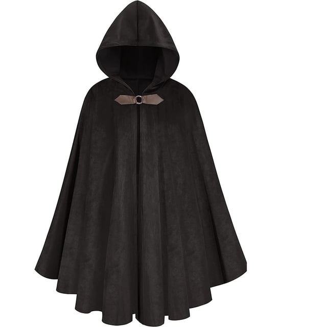 Capa Medieval renacentista para Halloween, abrigos de Cosplay, disfraces de gamuza de ciervo, capa femenina Vintage con capucha, vestido de fiesta de Carnaval