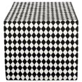 thumbnail image 1 of Design Imports Black And Cream Harelquin Print Table Runner 14X72 inch, 1 of 5