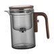 thumbnail image 3 of Glass Tapot Separación de agua Regalos de té para té suelto Té creativo té té maneñador de madera fabricante de té para casa de la casa de té casera 520 ml, 3 of 8