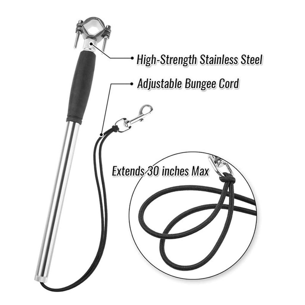 Bicylce Exerciser Leash Attachment Dog Bike Leash for Dog Traction Belt with Spring Stainless Steel Traction Rope