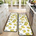 thumbnail image 4 of Kitchen Rugs Sets Of 2,Yellow Lemon Fruit Slices White Pattern Anti Fatigue Kitchen Mat Rugs Non Slip Washable,Decorative Kitchen Floor Mats for Kitchen,Sink,Laundry,17"x47"+17"x47", 4 of 5