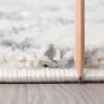 thumbnail image 4 of Wembley Shag Contemporary Shag Thick White and Gray Area Rug, 5' x 7', 4 of 7