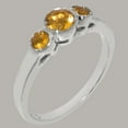 thumbnail image 2 of LBG British Made Solid 18k White Gold ring with Natural Citrine Womens Engagement Ring - 33 size options - Size 9.75, 2 of 7