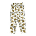 thumbnail image 4 of Goofa Hohey Bee Golden2 Printed Soft Pajama Pants for Women, Wide Leg Comfy Casual Lounge Yoga Pants-Small, 4 of 9