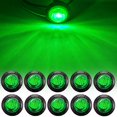 thumbnail image 2 of NBWDY 10Pc 3/4'' Round Green Led Bullet Marker lights,Front Rear Side LED Marker Lights,LED Clearance Lights,LED Trailer Marker Lights for Trailer Truck RV Car Bus Van Pickup ATV Boat Caravan, 2 of 4