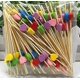 thumbnail image 1 of Cocktail Sticks 100 Counts Wooden Toothpicks Party Supplies frill finger food fruits sandwich nibbles - Multicolors Hearts, 1 of 3