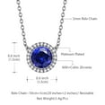 thumbnail image 3 of Beautlace September Birthstone Necklaces Silver Plated Round Shape Pendant Blue Birthstone Necklace Jewelry Birthday Gifts for Men and Women, 3 of 7