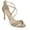 Gold Glitter, variant on Jewel Badgley Mischka Womens DIMITRA Cushioned Footbed Satin Pumps