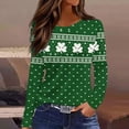 thumbnail image 2 of Craaazy Women's Casual St. Patrick's Day Long Sleeve Crewneck Loose Green Theme T-Shirts Gifts, 2 of 8