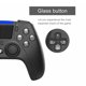 thumbnail image 5 of Controlador de juegos inalámbrico recargable Gamepad Vibration compatible con Bluetooth con altavoz incorporado para PS4 Inevent EL000589-02B, 5 of 7
