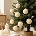 thumbnail image 4 of Yhmxh 6 Pcs Velvet Christmas Ball Ornaments, 3.15 Inch Flocked Christmas Tree Decor Balls, Soft Plush Xmas Hanging Baubles Set for Christmas Tree, Wreath, Holiday Indoor Home Party Decoration, 4 of 6