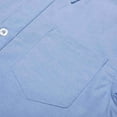 thumbnail image 6 of Bienzoe Boy's School Uniform Short Sleeve Oxford Shirt 2Pcs Pack Blue 10, 6 of 9
