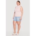 thumbnail image 3 of Women's Plus Size Compression Rib Mock Neck Tank Top, 3 of 4