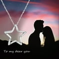 thumbnail image 5 of 925 Sterling Silver Star Necklace Cubic Zirconia Star Pendant for Women, 5 of 5