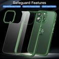thumbnail image 5 of Casus Frosted Matte Silicone Frame Shockproof Case for Apple iPhone 13 Pro Max - Green, 5 of 6